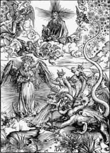 Woman clothed with the sun and the seven-headed dragon